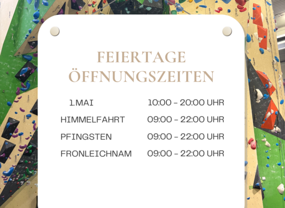Öffnungszeiten verlängerte Wochenenden